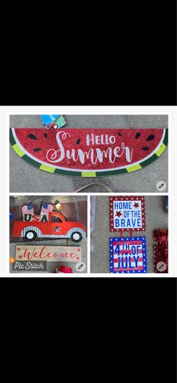 Summer and 7/4 decor sets