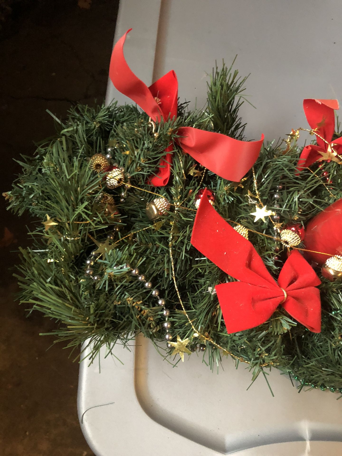 Beautiful decorated Christmas centerpiece