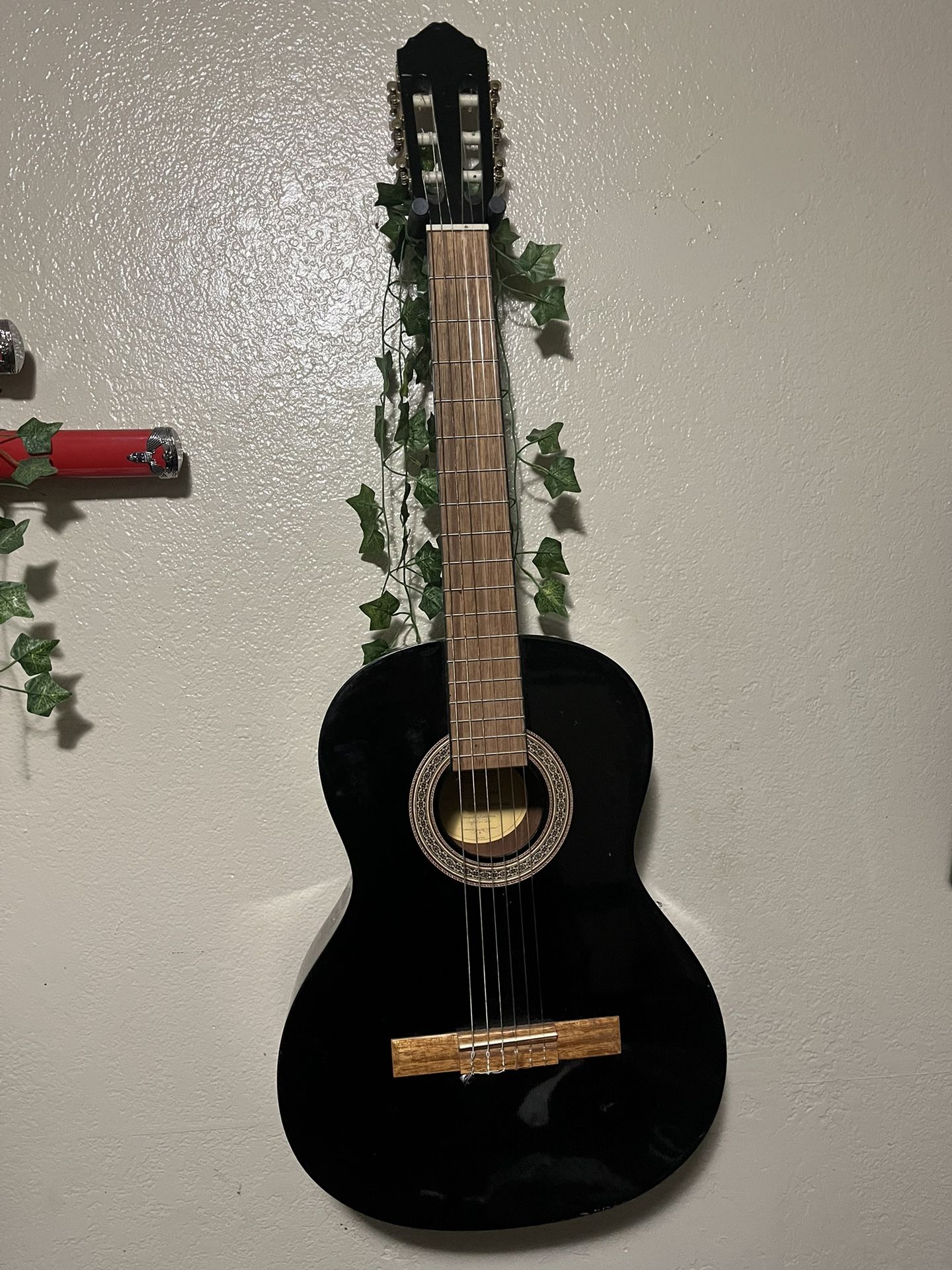 Black Acoustic Classical Nylon String Guitar
