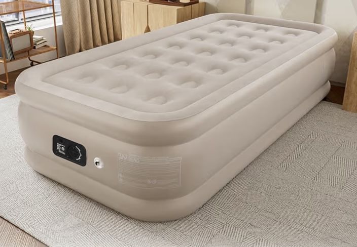 Twin Air Mattress w/ Built-In Pump – $25
