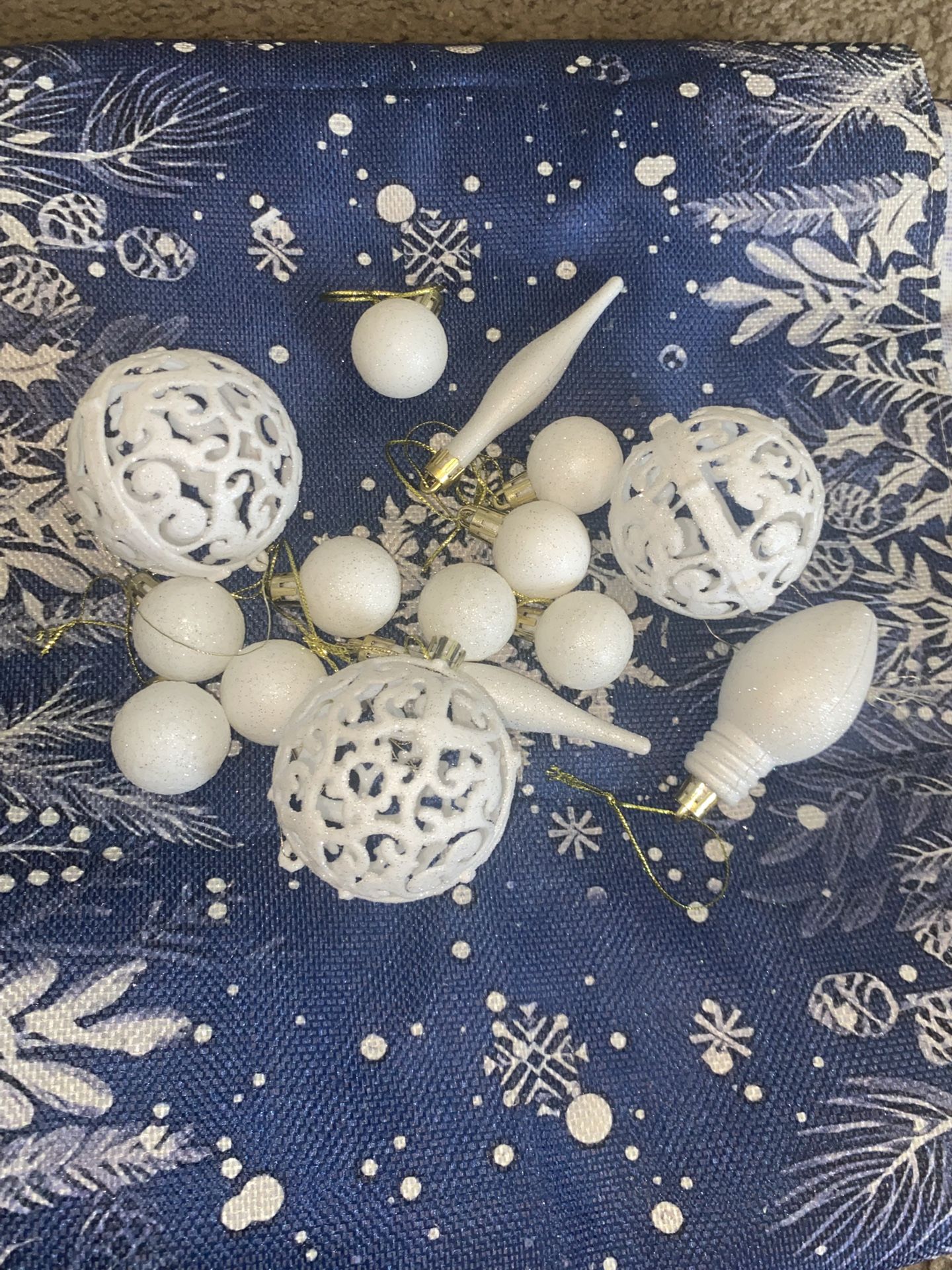 White Christmas Ornaments 