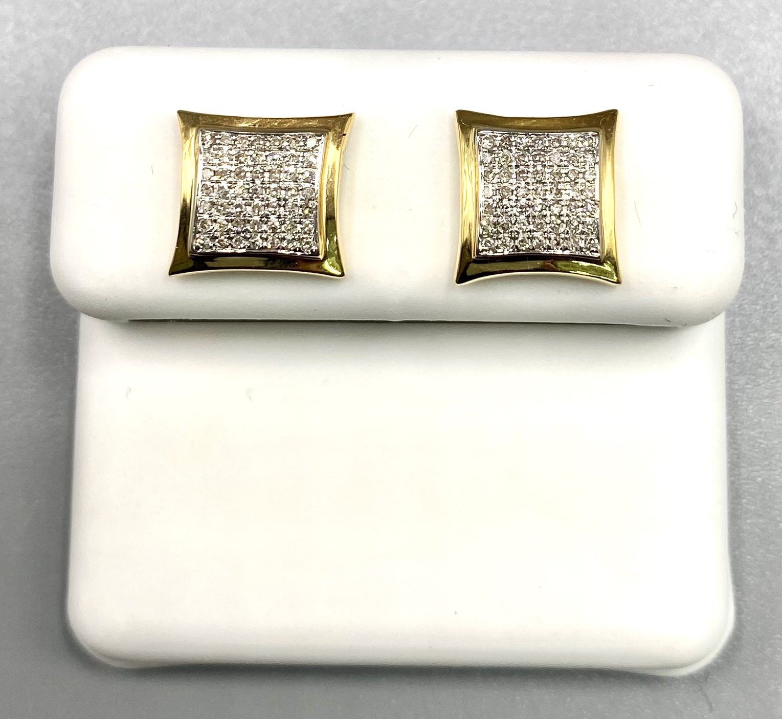 10kt Gold And Diamond Earrings