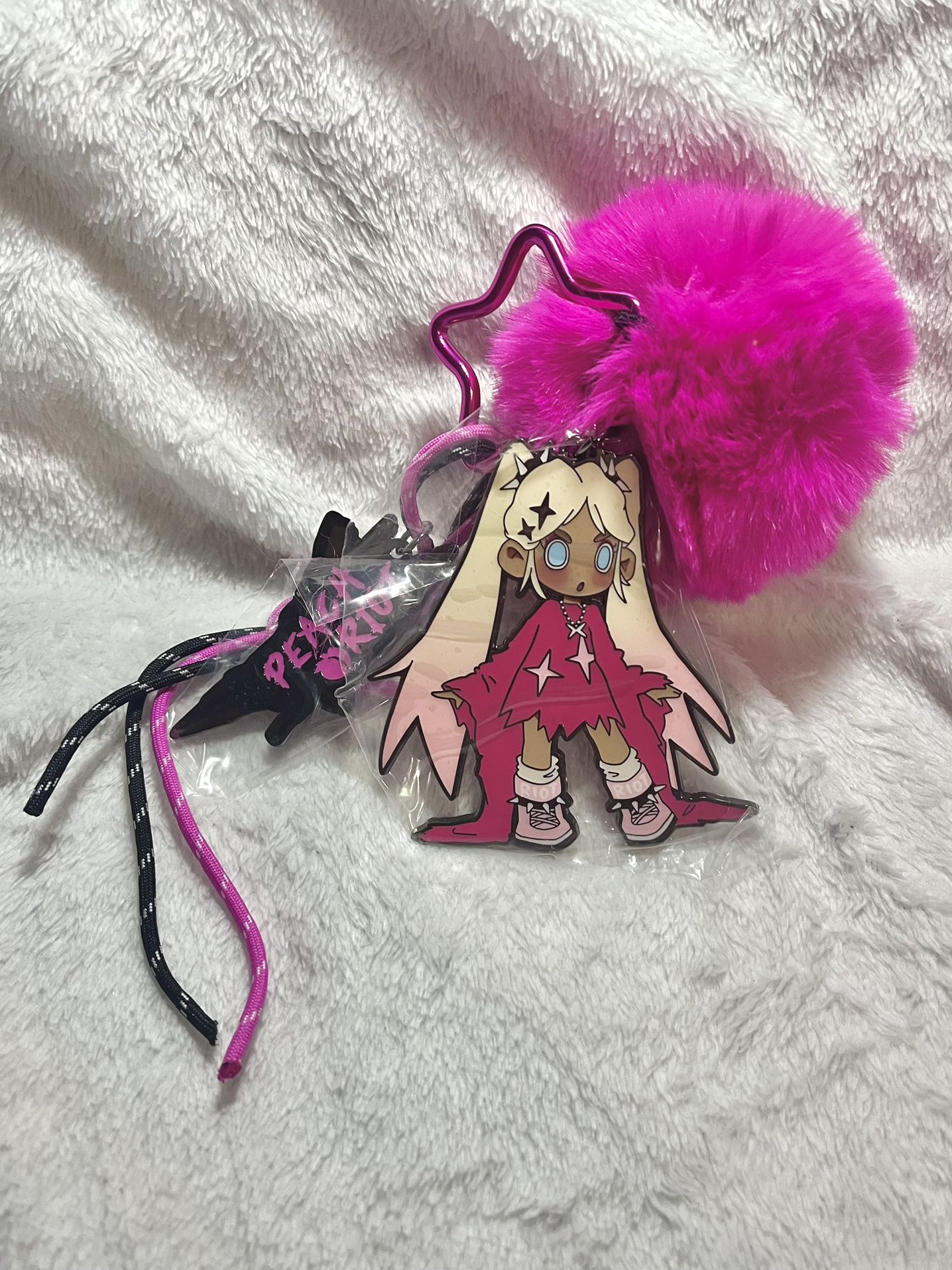 pop mart lil peach riot: loading! series keychain - poppy