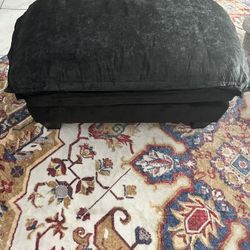 NEW WAYFAIR BLACK OTTOMAN (PLUSH)