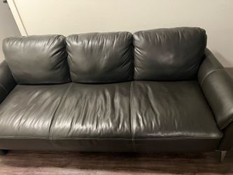 Black leather couch