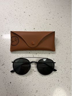 Ray-Ban RB3647N 002/58 Round Double Bridge Polarized Sunglasses 51-22 145 w/ Case