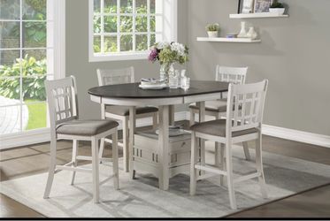 Counter Height Dining Table Set with 4 Chairs