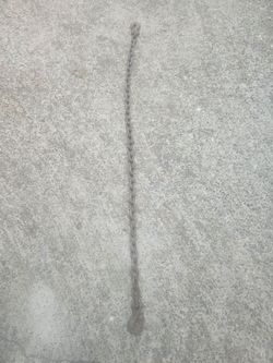 4 feet of chain. Hooks on both ends.