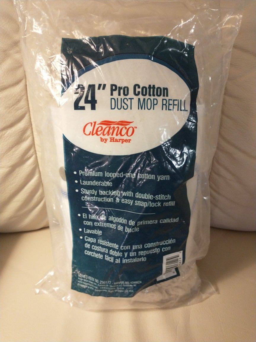 24 Inch Pro Cotton Dust Mop Refill New