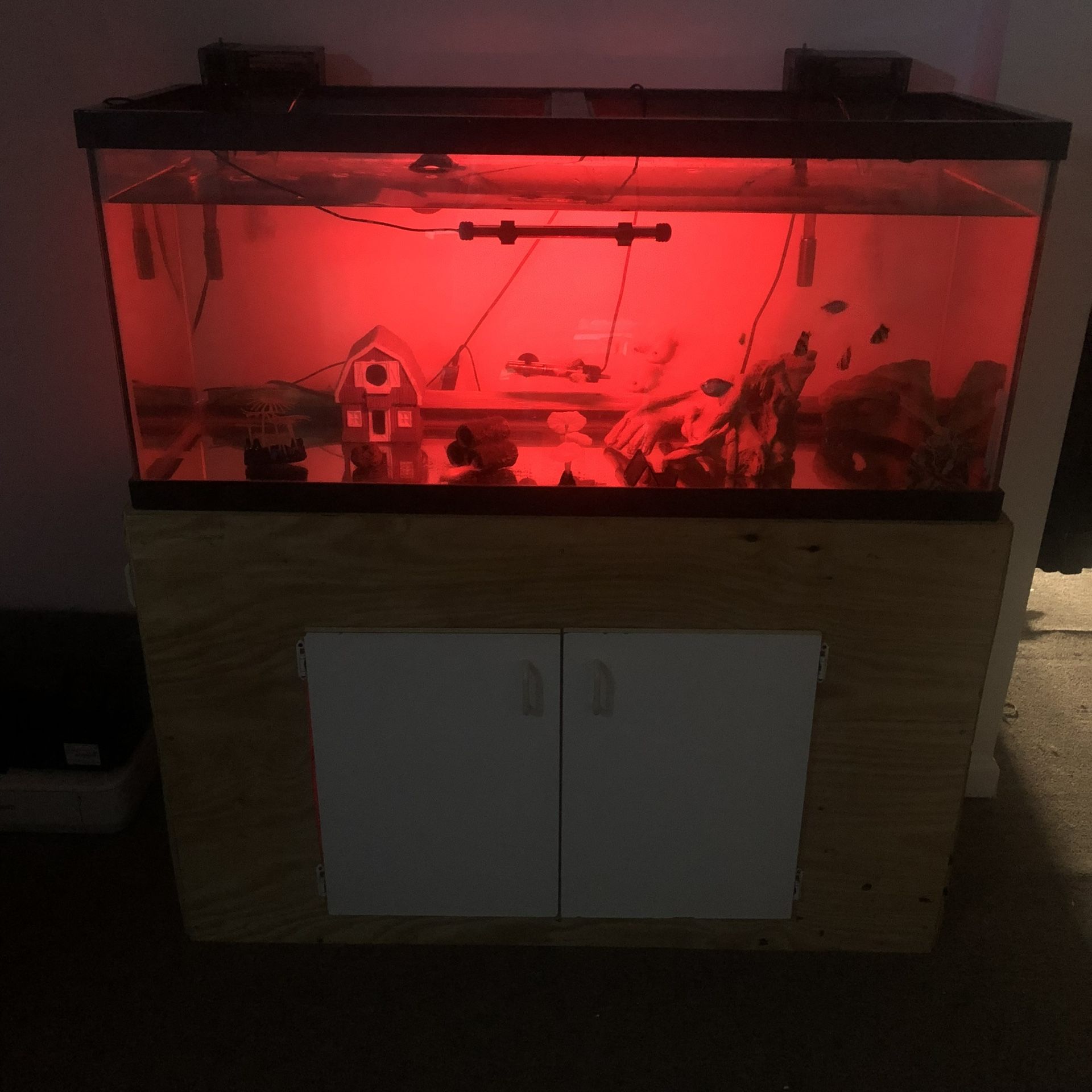 75 Gallon Aquarium Terrarium Turtle Fish Tank With Built Stand