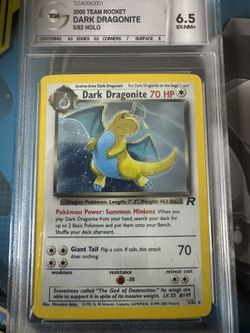 2000 Pokemon Team Rocket DARK DRAGONITE #5 Holo Graded 6 With Swirl Pokémon TCG