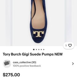 Tory Burch  Gigi Navy Flats 10 Shoes  Retail 299
