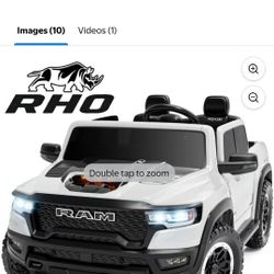 Ram 24V Ride on Car 2 Seater for Big Kids, Ram 1500 RHO Battery Powered Ride on Toy with Remote Control, 4 Wheelers Truck Electric Car for Kids Toddle