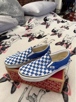 Vans checkered slip ons
