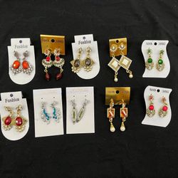 10 Pairs Of Earrings 