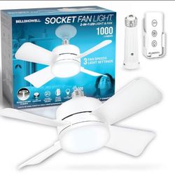 SOCKET FAN W/ REMOTE