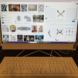 Computer Screen and keyboard (Apple Brand)