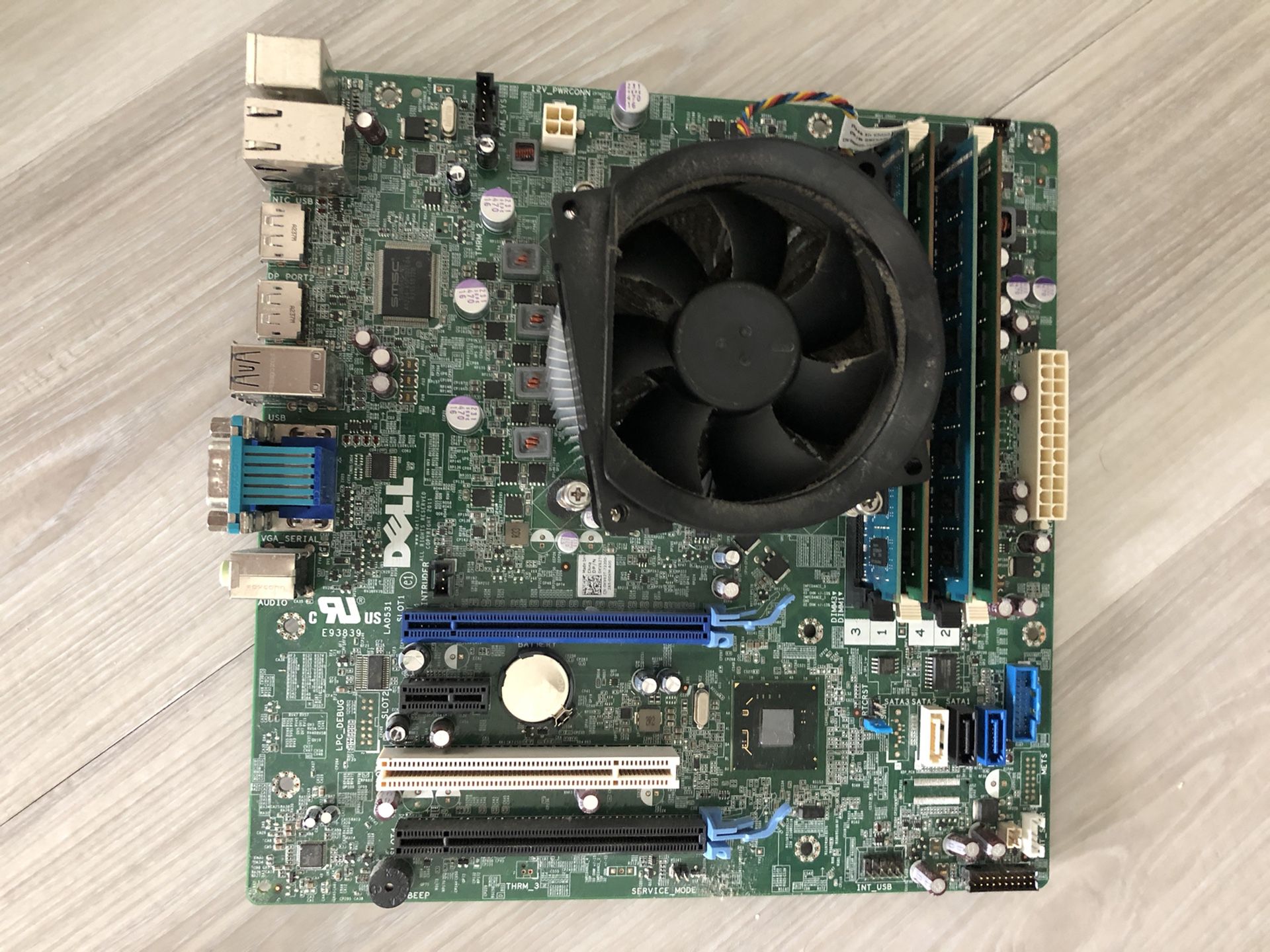 Dell Motherboard with intel core i5 3470 CPU; 16 GB ram memory!