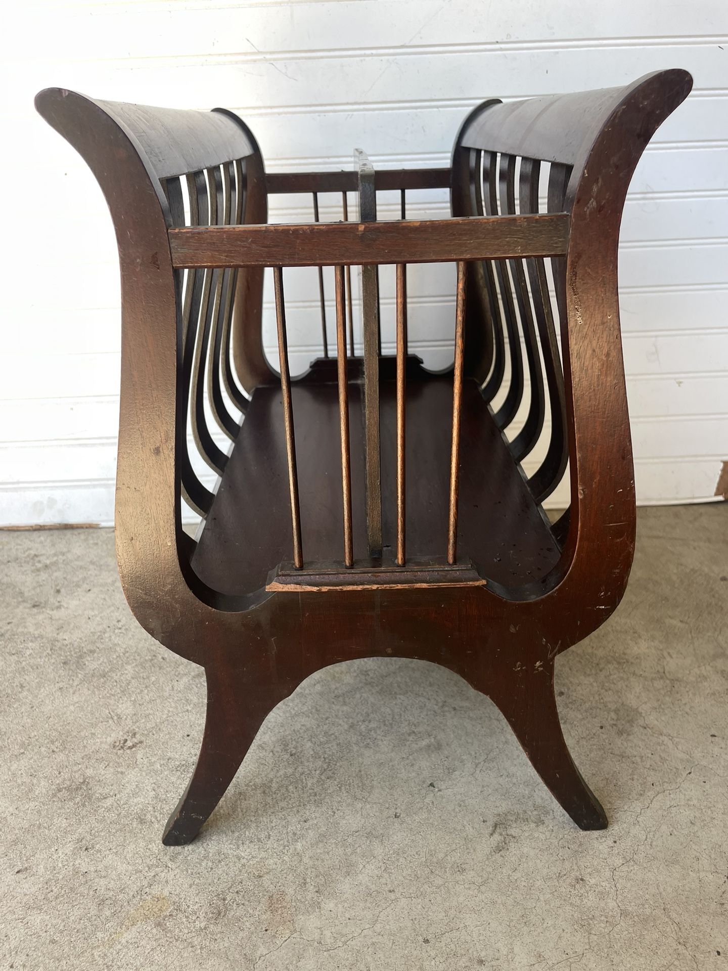 Vintage MCM Harp Magazine Rack