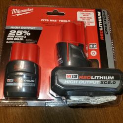 Read Description. Milwaukee M12 High Output Batteries. 120$