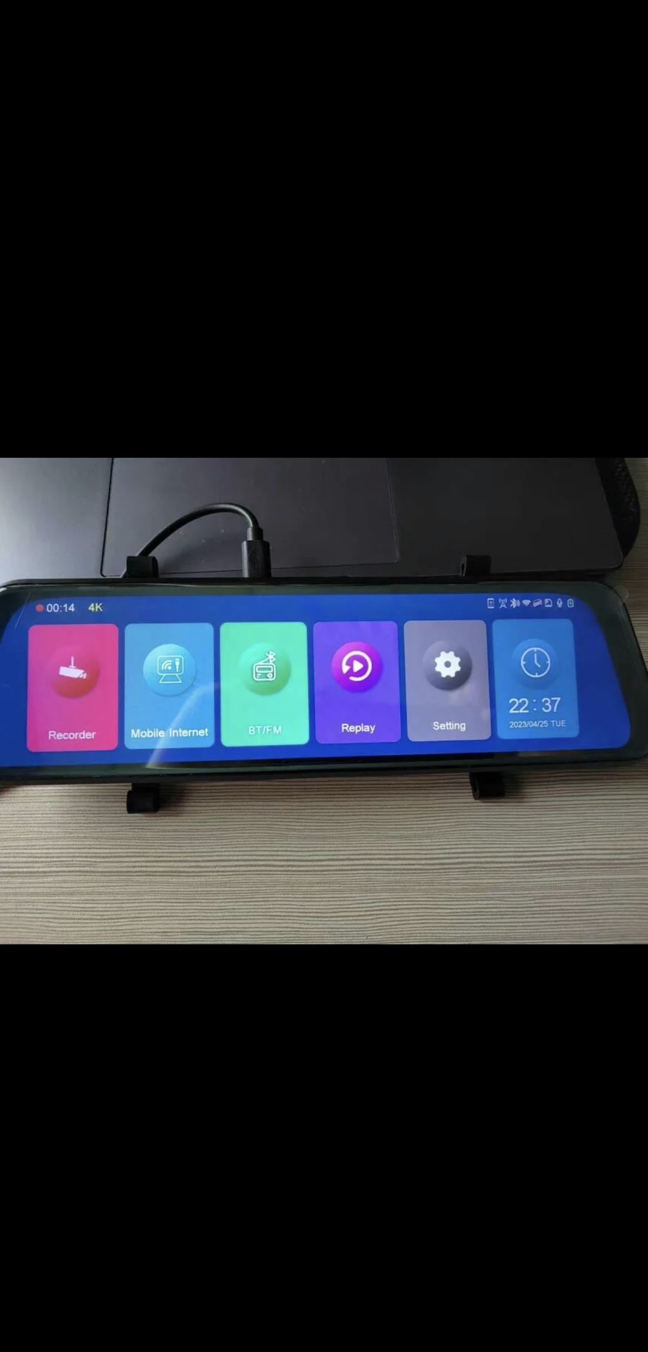 Dash Cam Mirror (Dual/Split Screen Recording)