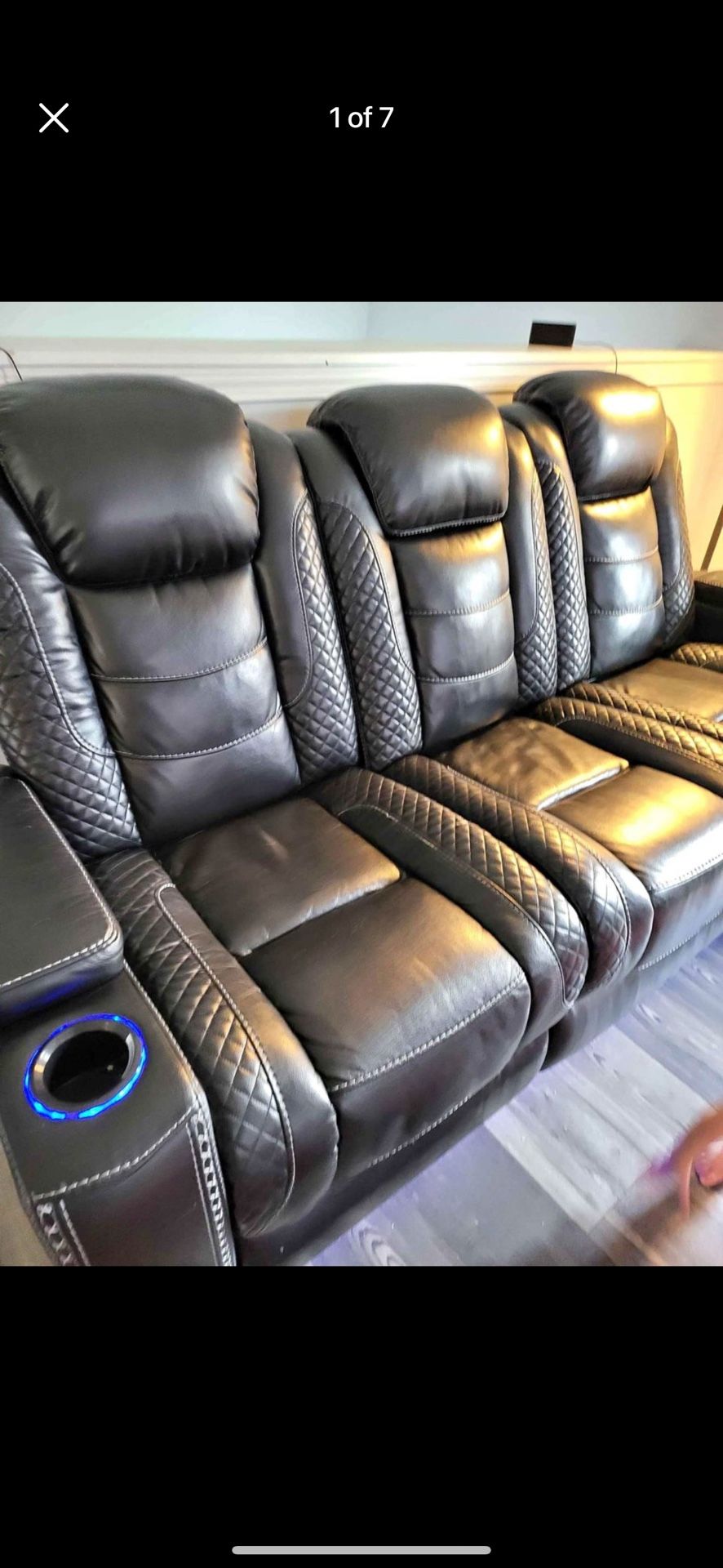 Ashley part Time Power Sofa