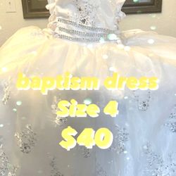 baptism dress Size 4