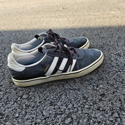 Adidas Busenitz Skate Shoes Black White Size 12 Suede Sneakers