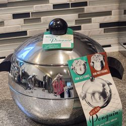 VINTAGE MCM MID CENTURY PENGUIN ICE BUCKET HOT COLD SERVER