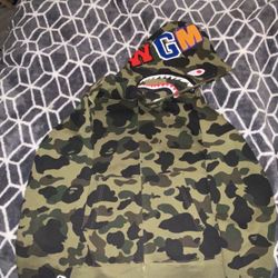 BAPE 1st Camo Shark full zip hoodie