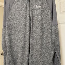 Nike Men's  DriFit 1/4 Zip Running Shirt Athletic Gray Size Large(cash & pick up only)
