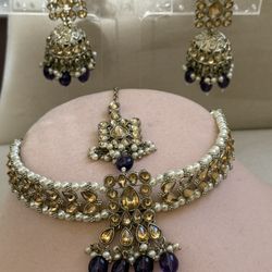 Indian Traditional Kundan Necklace Set Ethnic Wedding Party Designer Jewelry