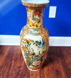 Porcelain Peacock Chinese Vase