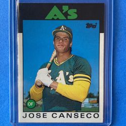 1986 Topps 20T Jose Canseco Rookie 
