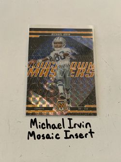 Michael Irvin Dallas Cowboys Hall of Fame WR Mosaic Short Print Insert Card.