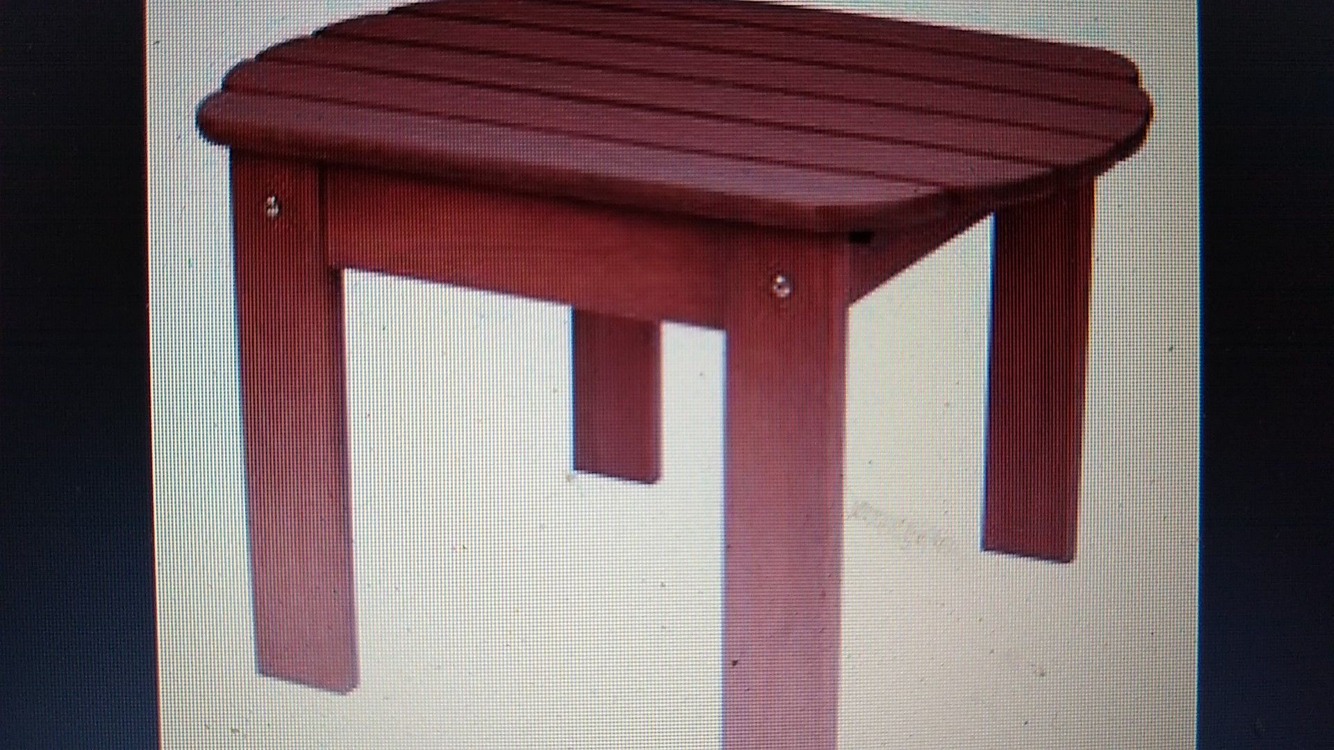 Mainstays Wood Adirondack Outdoor Side Table, Natural