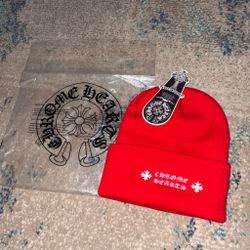 Chrome heart beanie