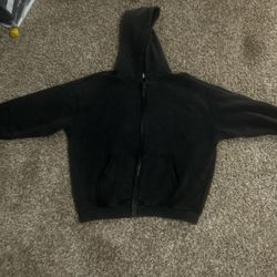 Black zip-up hoodie