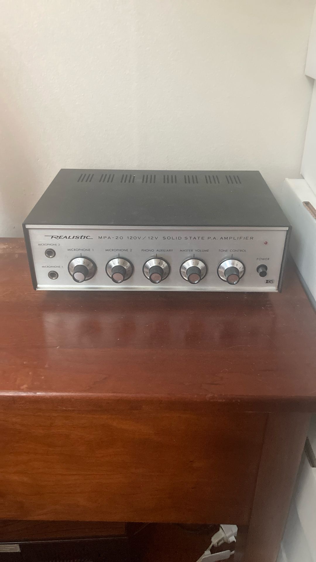 Vintage Realistic MPA-20 Solid State PA Amplifier Model 32-2020B