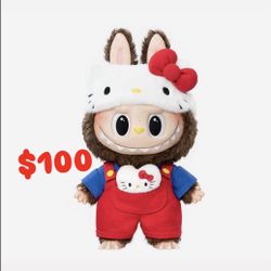 POP MART The monsters × Hello kitty Labubu plushie