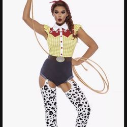 Women Toy Story Jessie Costume LARGE NEW 