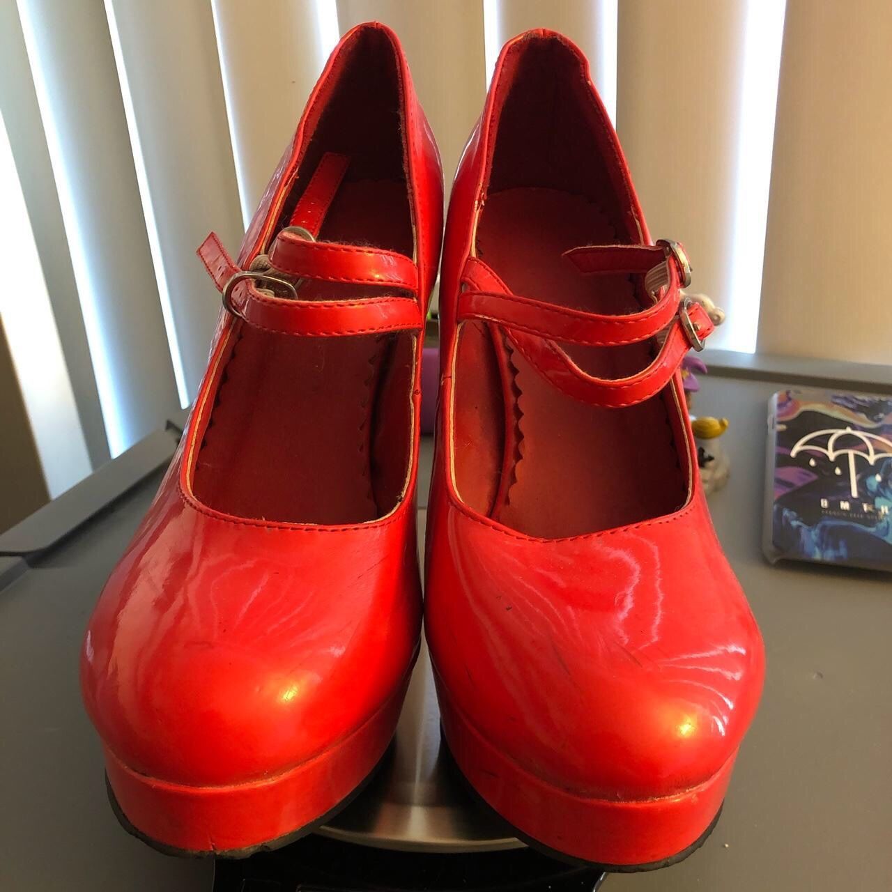 Red Heels perfect for a Halloween Costume such as Little Red Riding Hood! Size S 5-6 