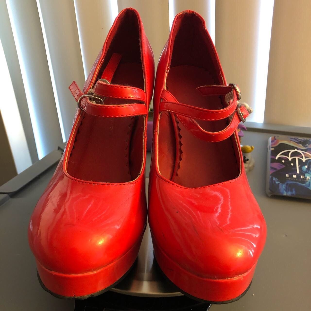 Red Heels perfect for a Halloween Costume such as Little Red Riding Hood! Size S 5-6