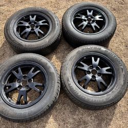 Toyota Prius Corolla black wheels with 195 65 15 tires