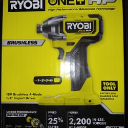 RYOBI 18v Brushless 1/4" Impact Driver