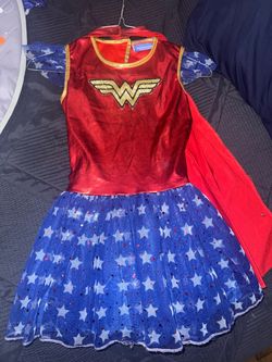 Wonder Woman Girls Costume Dress with Cape