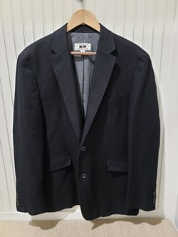 NWOT! JOSEPH ABBOUD Men's Linen/Cotton Textured Blazer (XL) Black