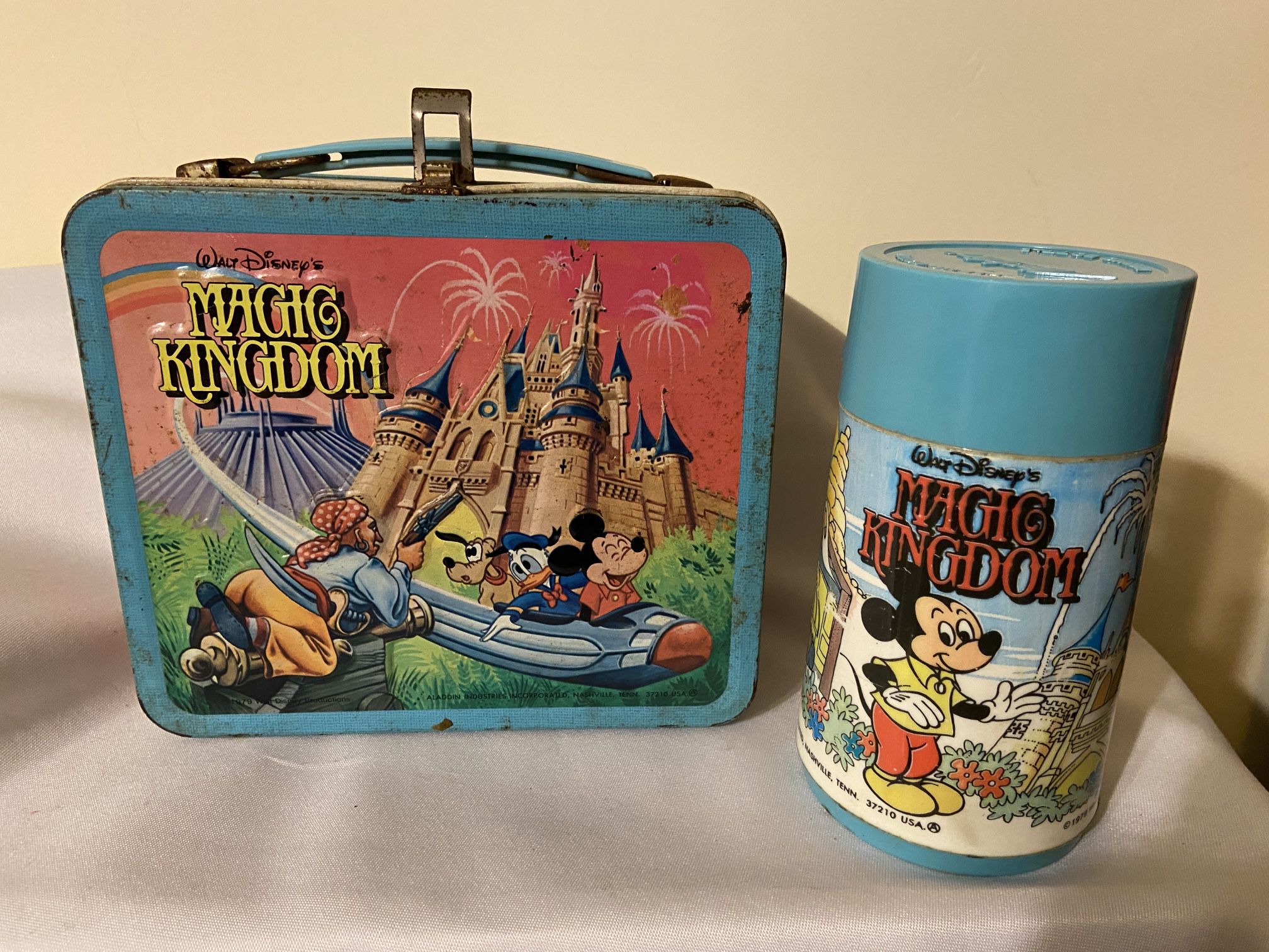 Vintage, Walt Disney World, Lunchbox And Thermos