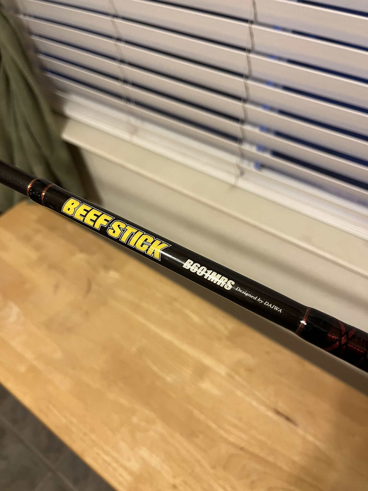Daiwa Beef Stick Spinning 6' 1-Piece Med. Action Like New, Fuji Eyes