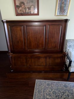 Free Queen wood bed frame